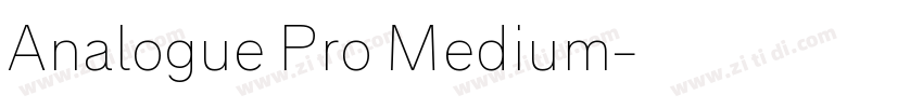 Analogue Pro Medium字体转换